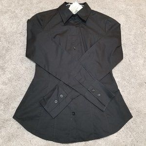 United Colors of Benetton Black Dress Shirt XS